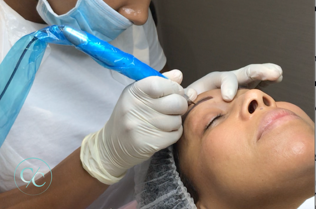 Permanent makeup model treatment